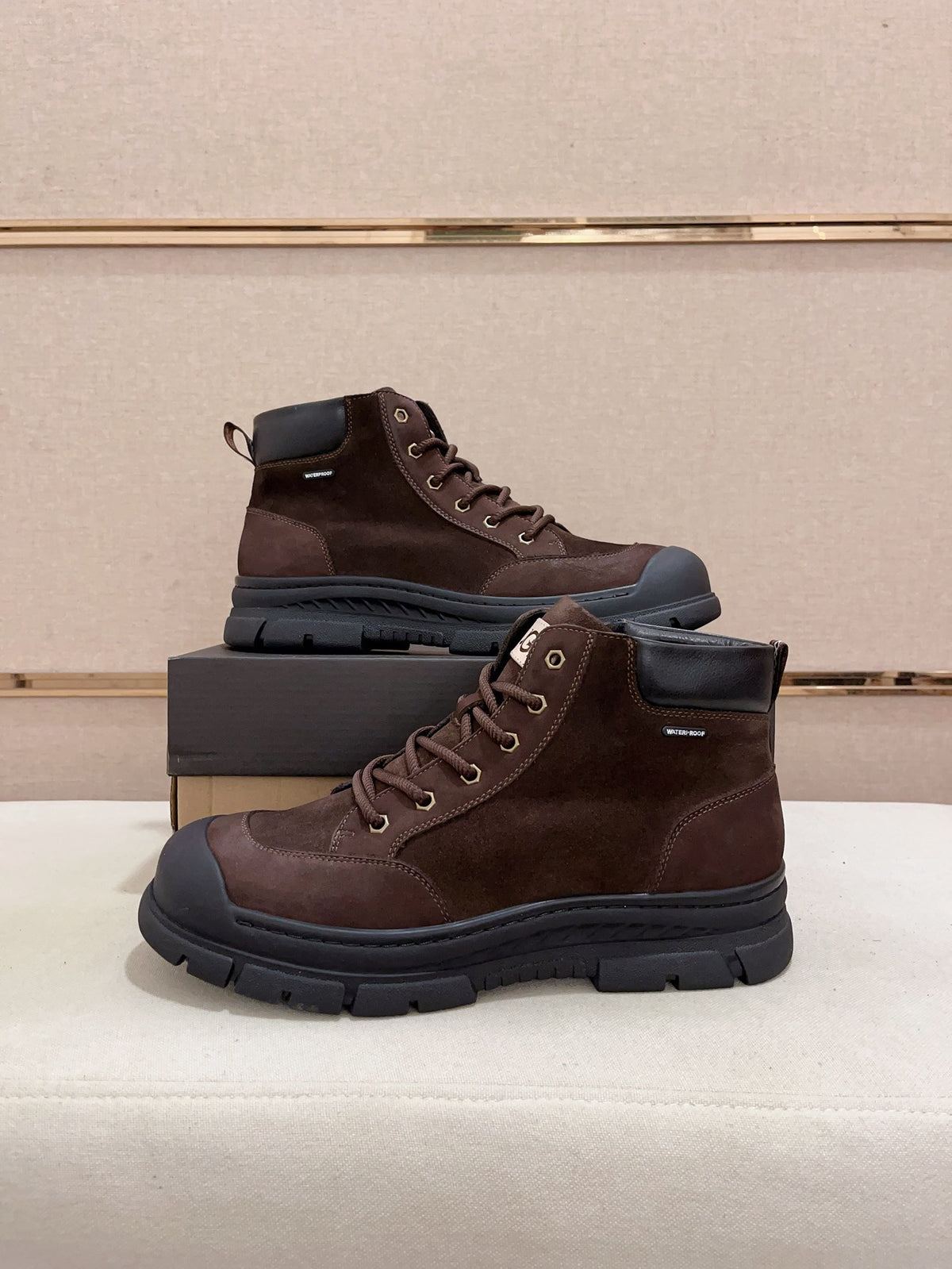 UGG Brown Lace-Up Ankle Boots