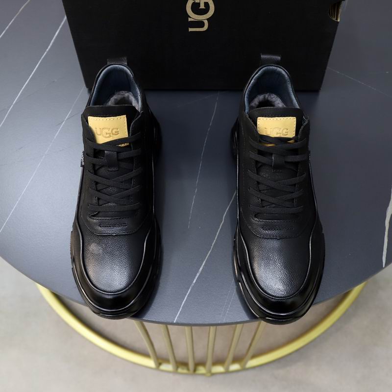 UGG Black Sculpted-Sole Lace-Up Sneakers