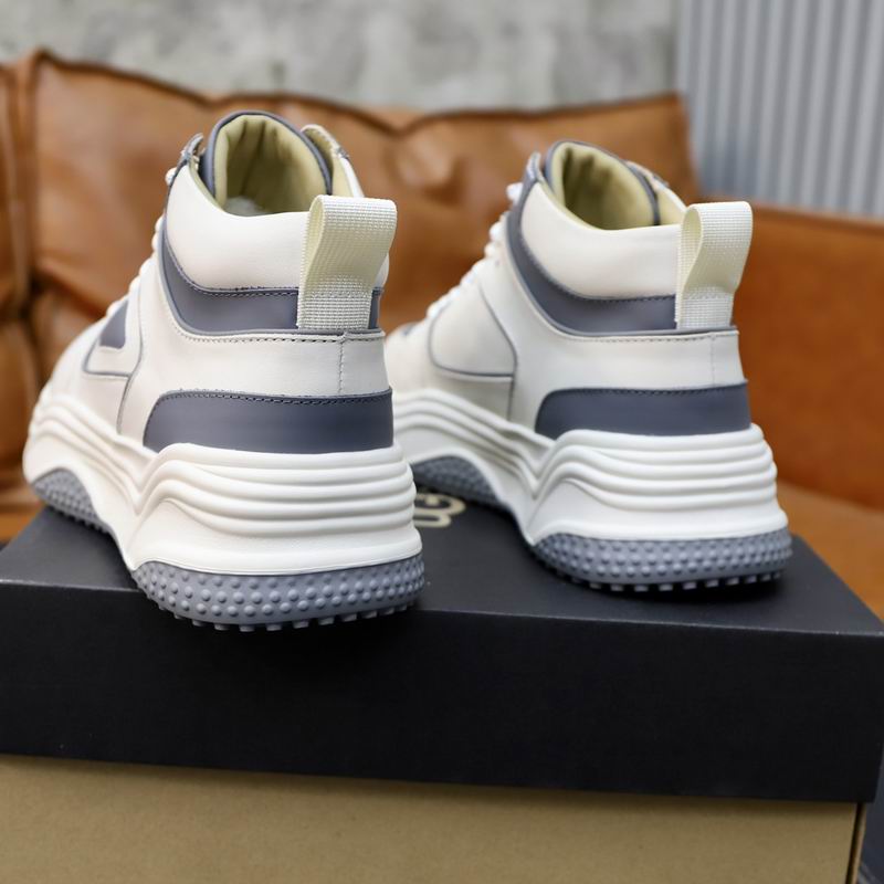 UGG White & Grey Chunky-Sole High-Top Sneakers