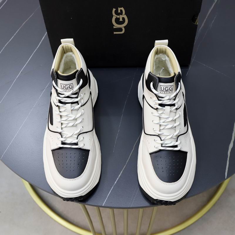 UGG White & Black Chunky-Sole High-Top Sneakers