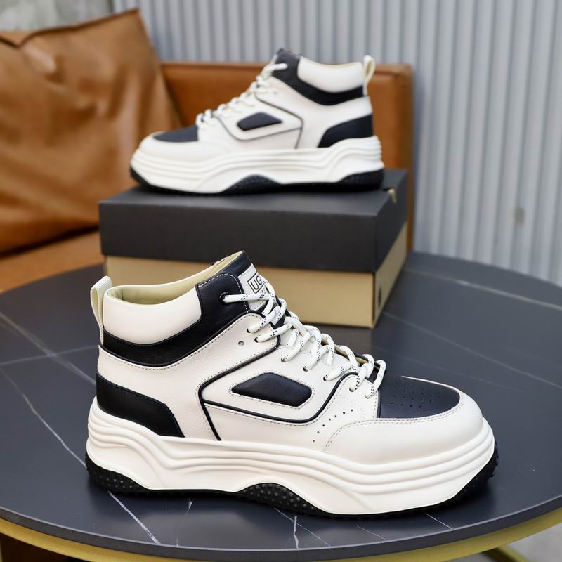 UGG White & Black Chunky-Sole High-Top Sneakers