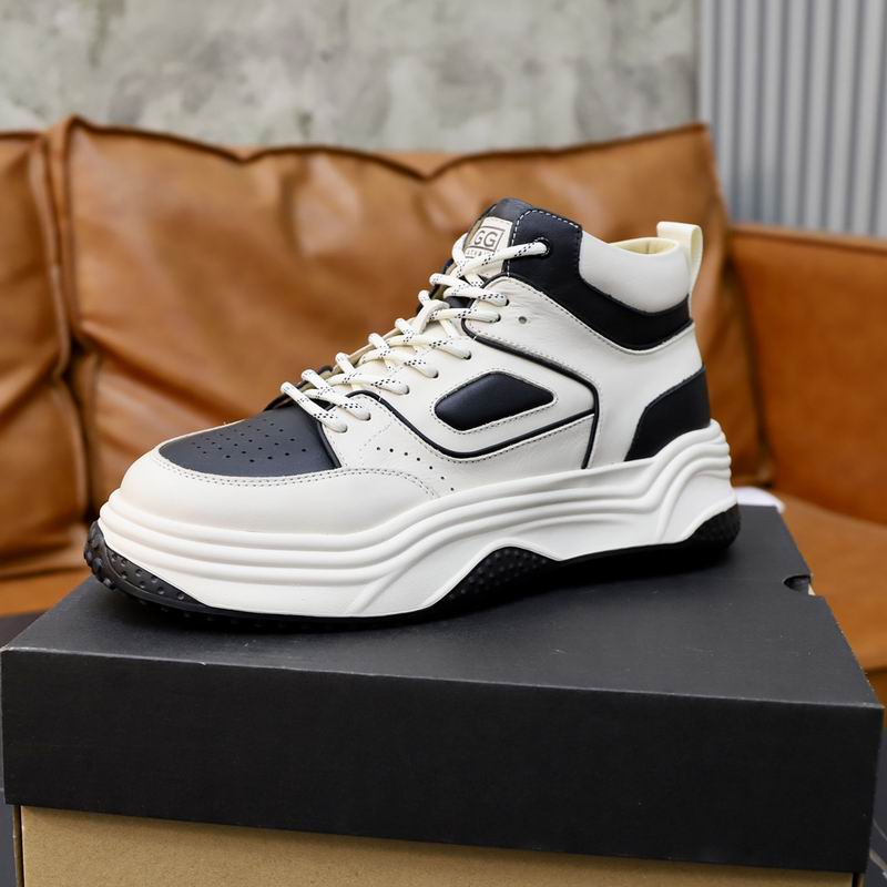 UGG White & Black Chunky-Sole High-Top Sneakers