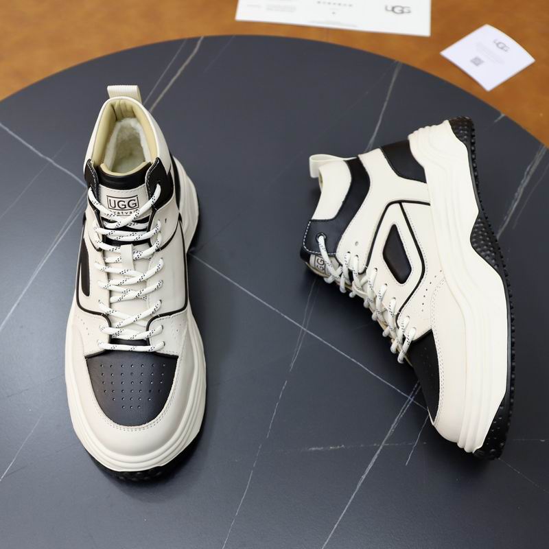 UGG White & Black Chunky-Sole High-Top Sneakers