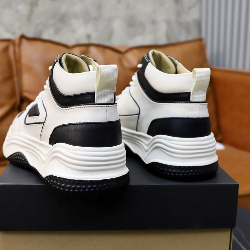 UGG White & Black Chunky-Sole High-Top Sneakers