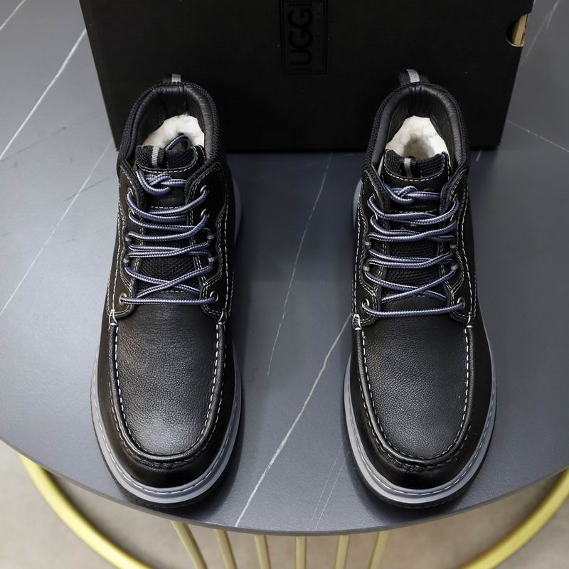 UGG Black Moc-Toe Ankle Boots with Grey Midsole