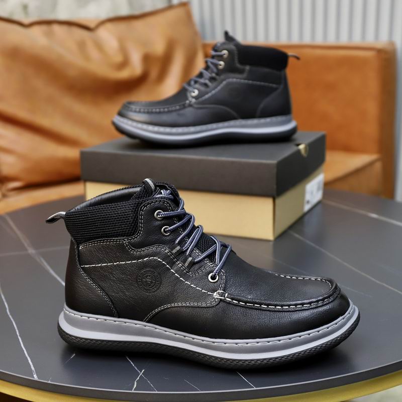 UGG Black Moc-Toe Ankle Boots with Grey Midsole