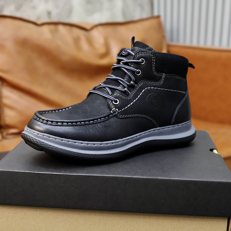 UGG Black Moc-Toe Ankle Boots with Grey Midsole