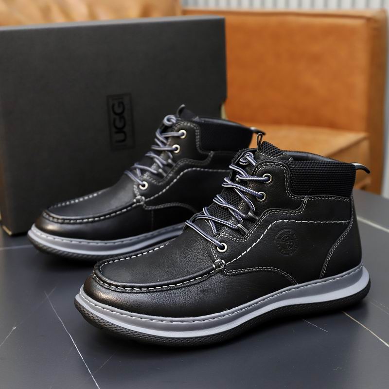 UGG Black Moc-Toe Ankle Boots with Grey Midsole