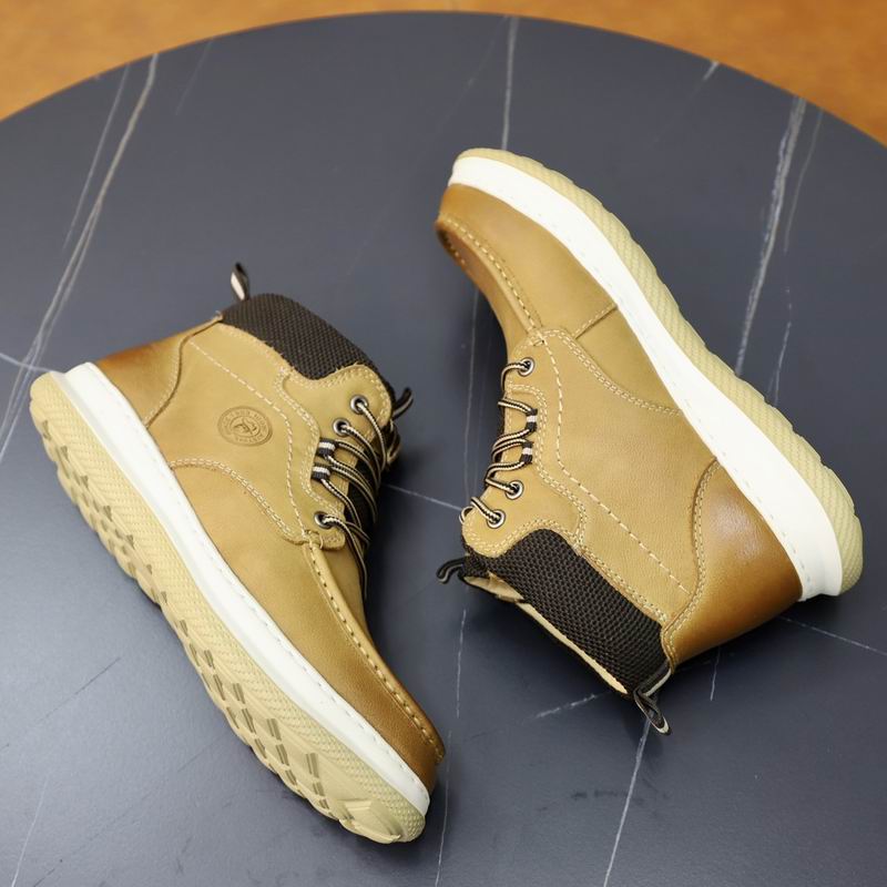 UGG Tan Moc-Toe Ankle Boots with Black Collar