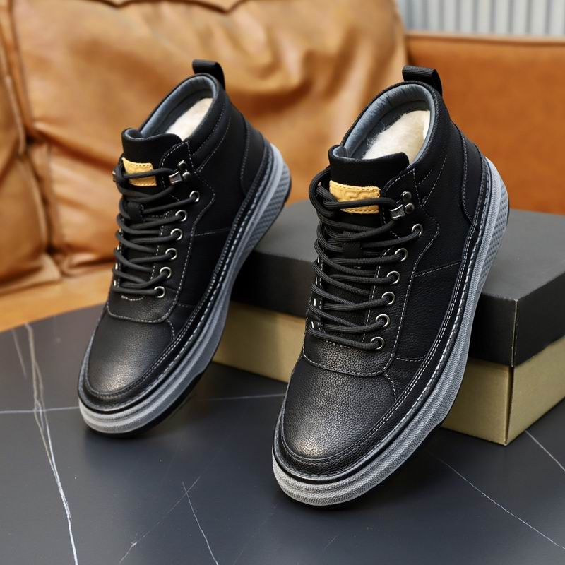 UGG Black Paneled High-Top Lace-Up Sneakers