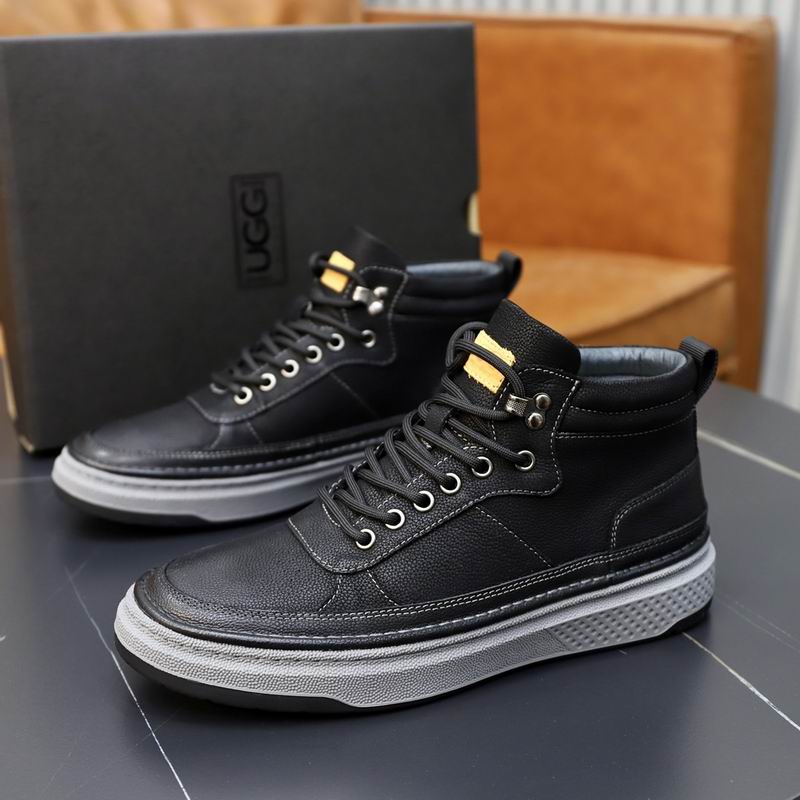 UGG Black Paneled High-Top Lace-Up Sneakers