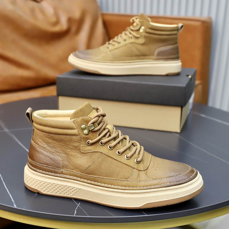UGG Tan Paneled High-Top Lace-Up Sneakers