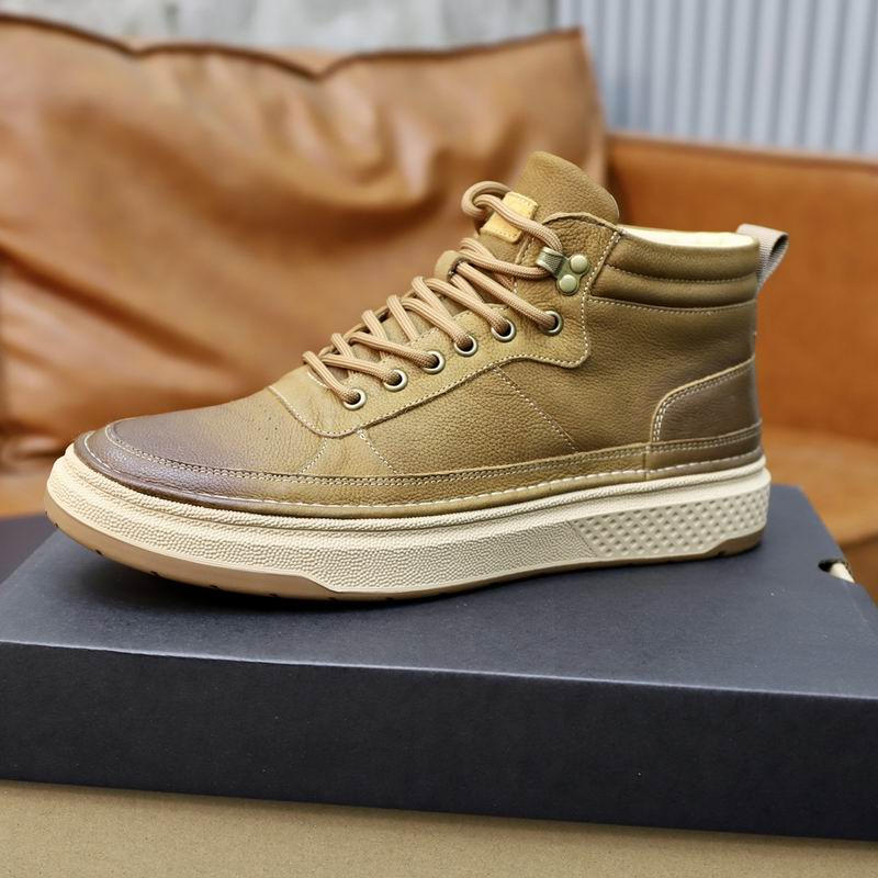 UGG Tan Paneled High-Top Lace-Up Sneakers