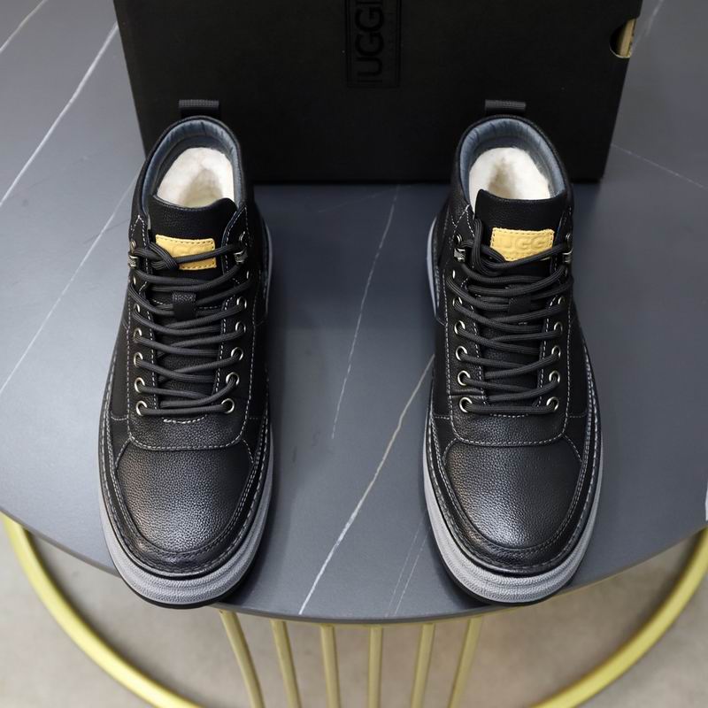 UGG Black Paneled High-Top Lace-Up Sneakers