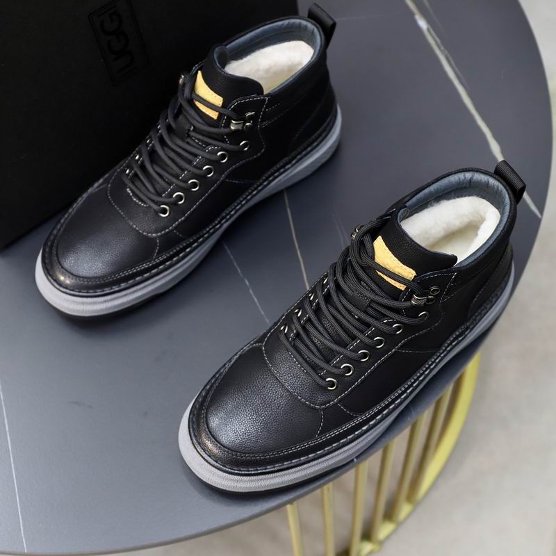 UGG Black Paneled High-Top Lace-Up Sneakers
