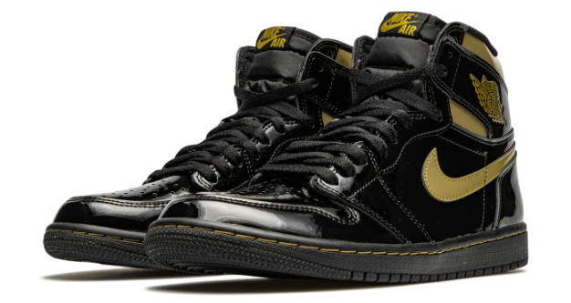 Air Jordan 1 Retro High OG Sneakers | Black / Metallic Gold