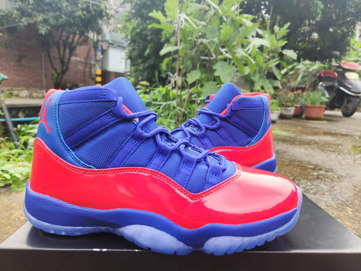 Air Jordan Red & Blue High-Top Sneakers
