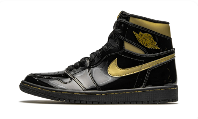 Air Jordan 1 Retro High OG Sneakers | Black / Metallic Gold
