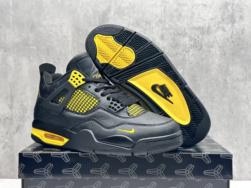 Air Jordan 4 Retro Sneakers | Kobe Black / Yellow