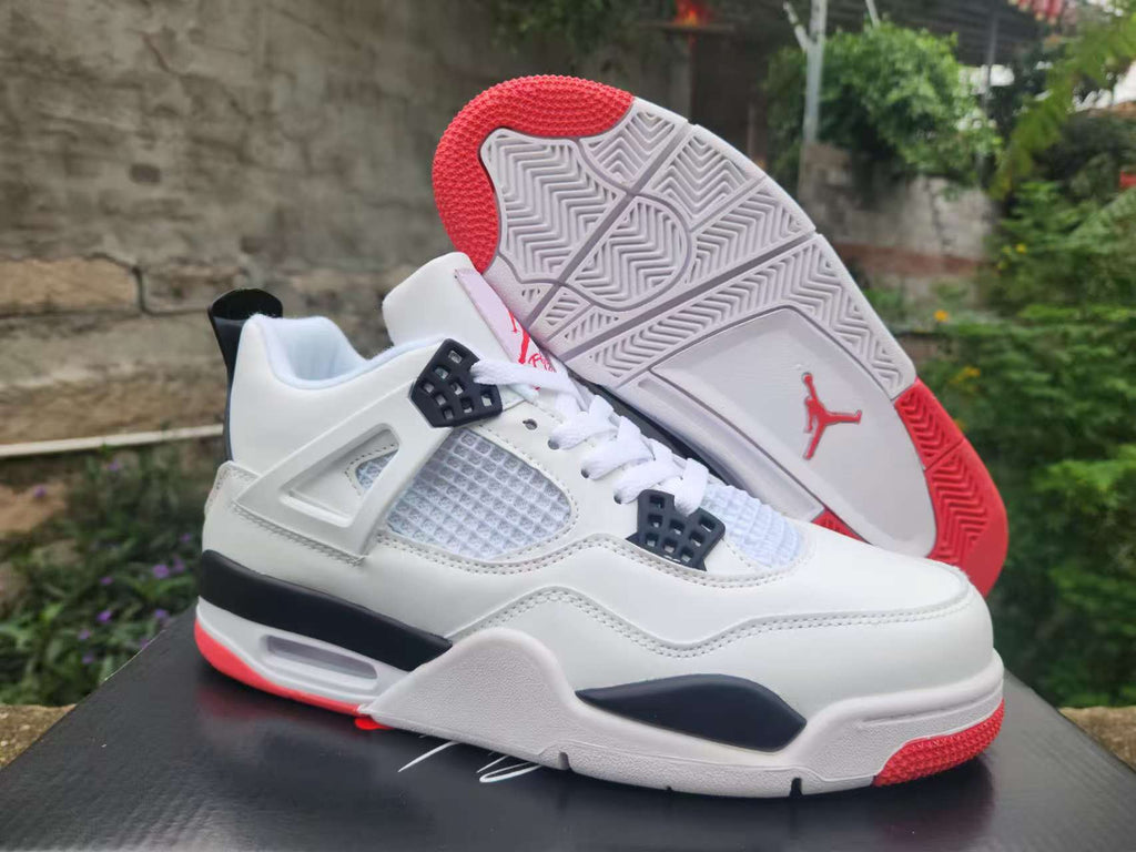 Air Jordan 4 Retro Sneakers | White / Red