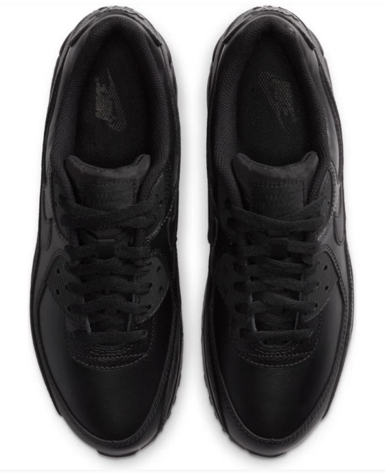 Nike Air Max 90 LTR Men's Leather Sneakers | Triple Black