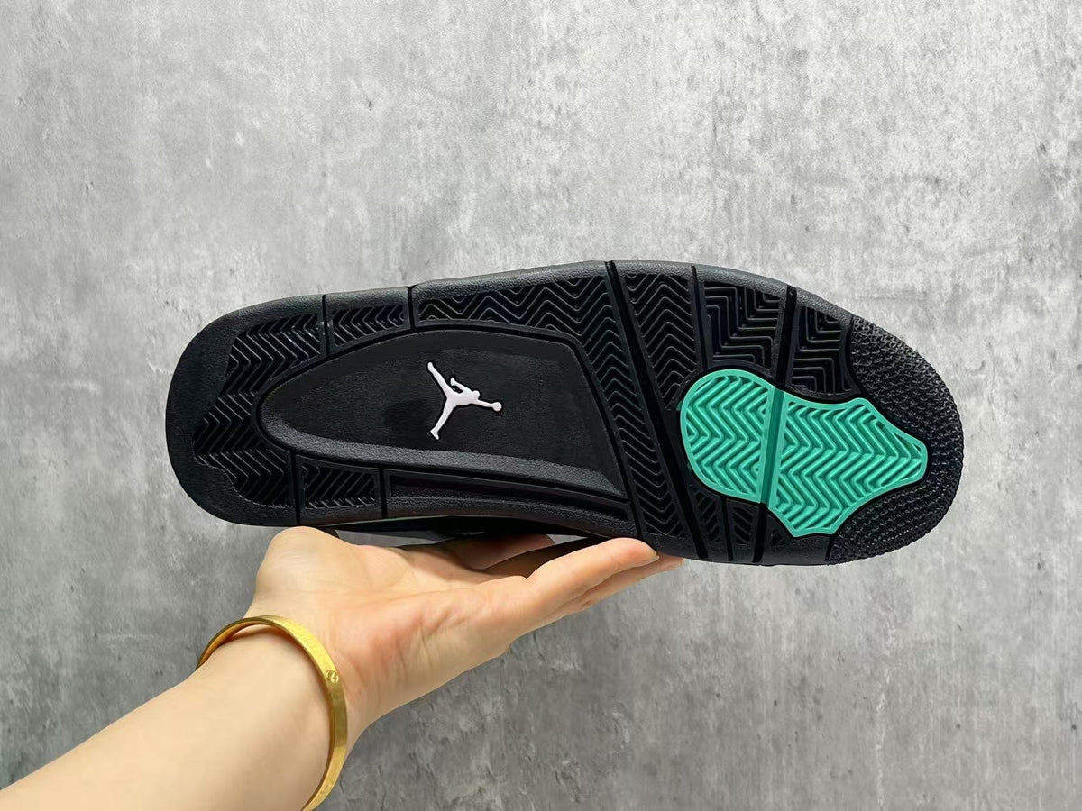 Air Jordan 4 Retro Sneakers | Tiffany Black / Turquoise
